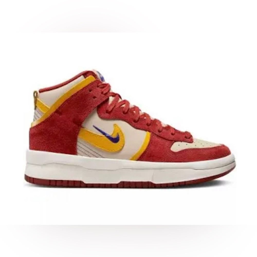 Nike Dunk High Up "Cinnabar/Yellow Ochre/Sanddrift" Women's Shoe
Size: 7